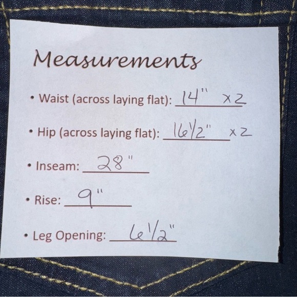 Cat & Jack Girls SZ 14 Dark Blue Denim Jeans Straight Super Stretch NWOT - Picture 6 of 6